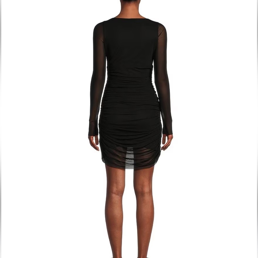 C&V Chelsea & Violet
Long Sleeve V-Neck Rosette Mesh Dress - Picture 5 of 10